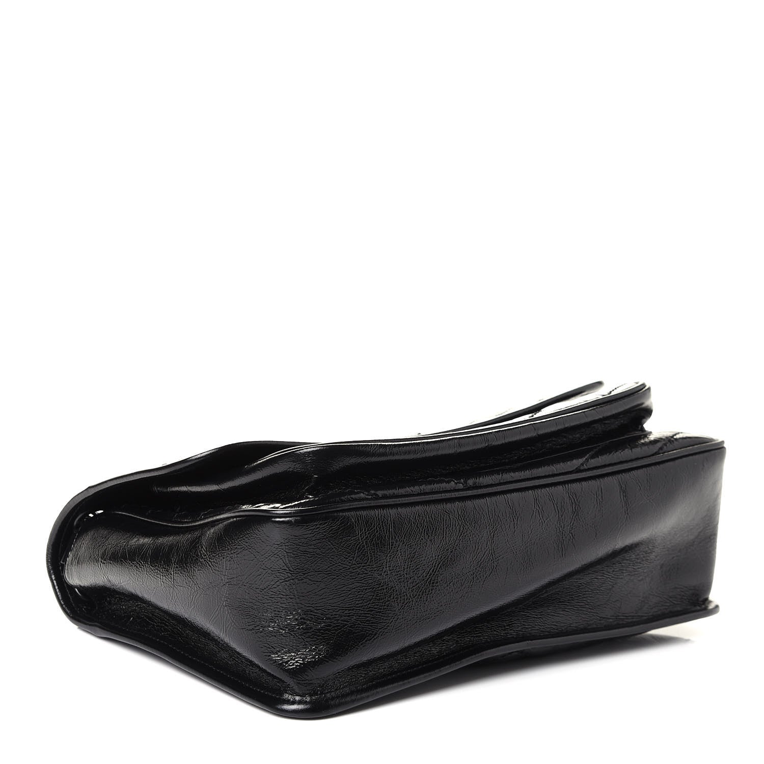 Saint Laurent Crinkled Calfskin Matelasse Monogram Medium Niki Chain Satchel Black 5 of 8
