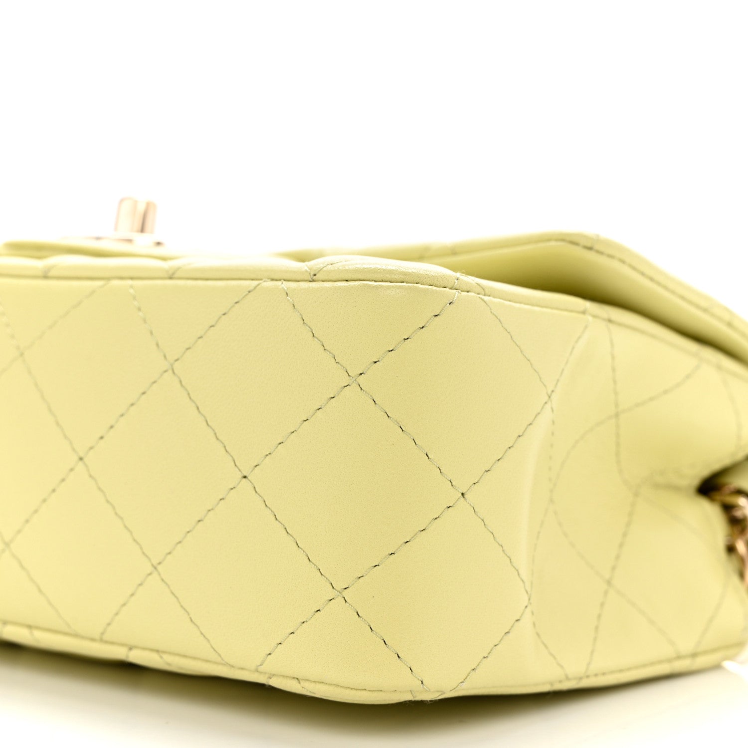 Chanel Lambskin Quilted Mini Rectangular Flap Light Green 10 of 11