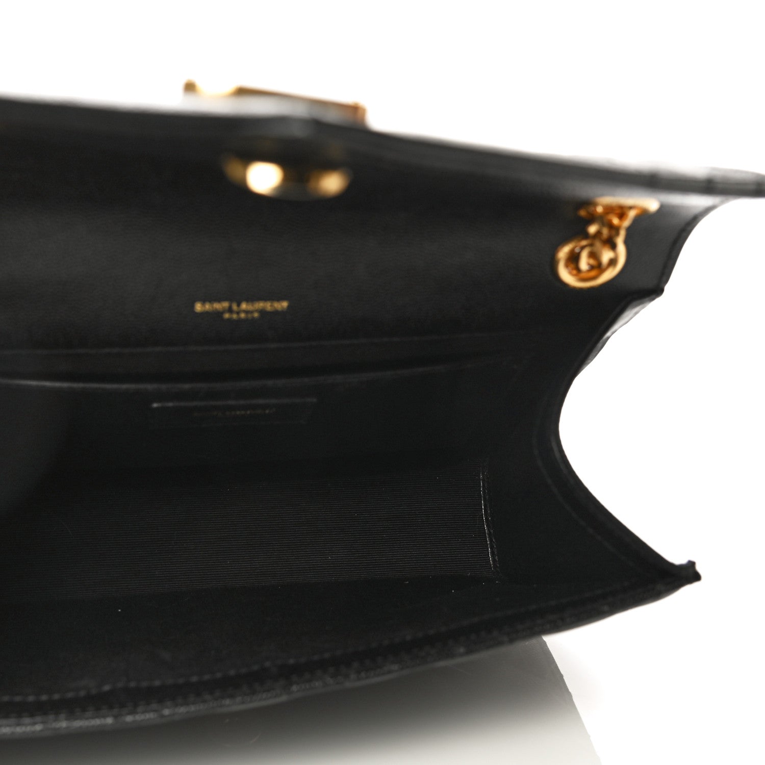 Saint Laurent Grain De Poudre Textured Mixed Matelasse Triquilt Medium Monogram Satchel Black 5 of 16