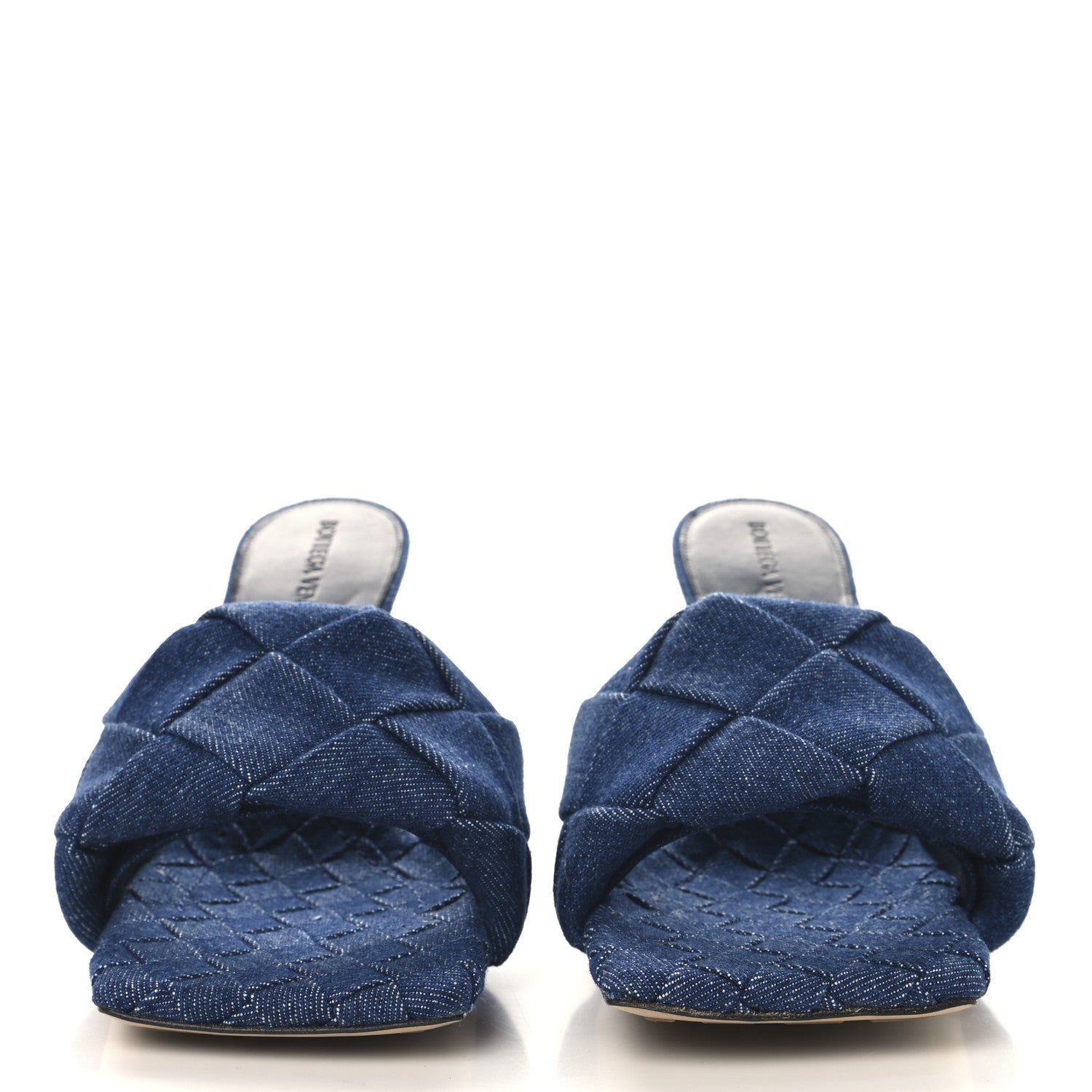 Bottega Veneta Denim Intrecciato Lido Mule 90 Sandals 37.5 Indigo 3 of 9