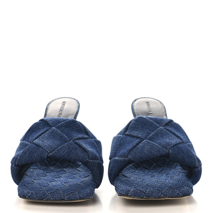 Bottega Veneta Denim Intrecciato Lido Mule 90 Sandals 37.5 Indigo 3 of 9