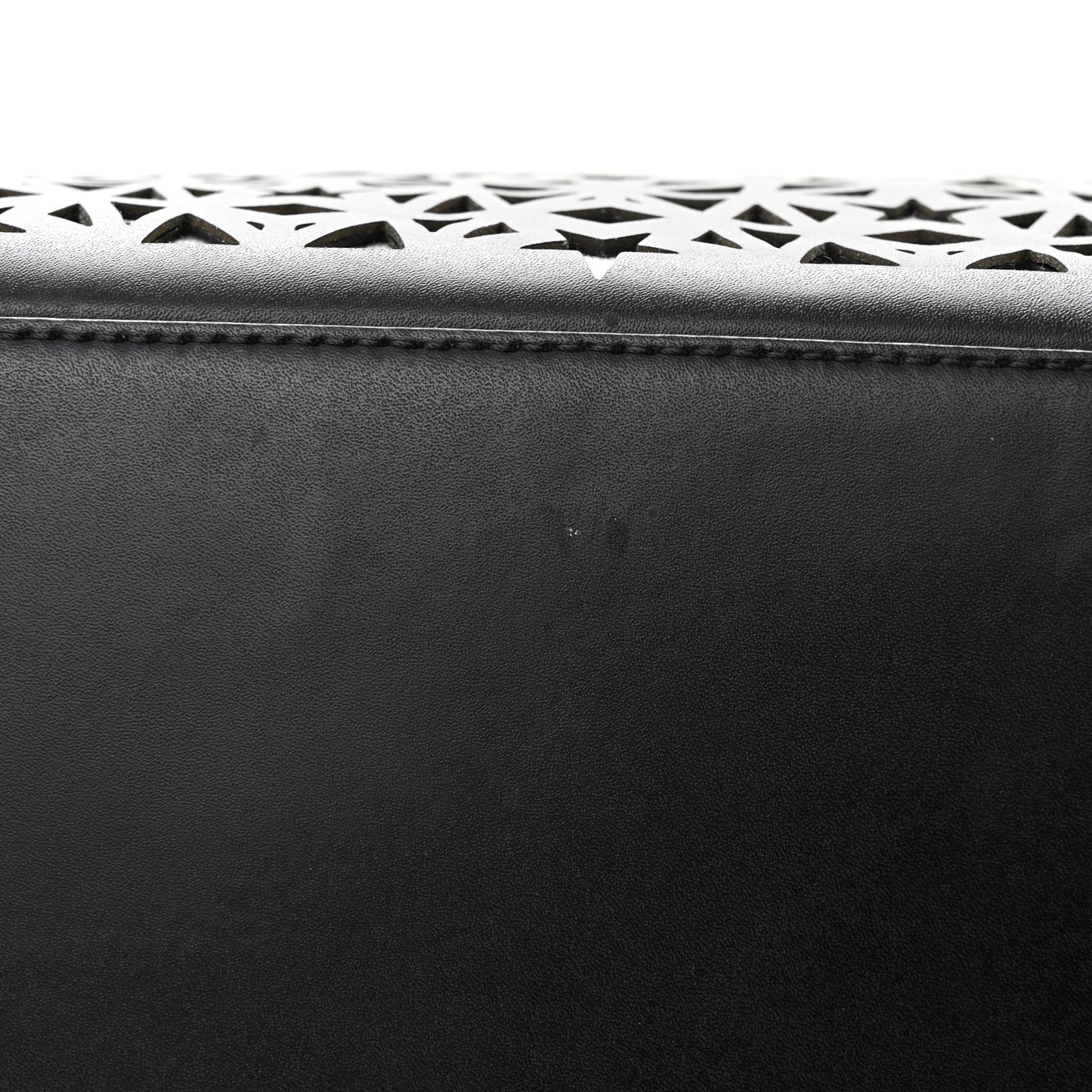 Calfskin Lazer Cut Large Antigona Tote Black White