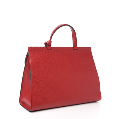 Gucci Calfskin Medium GG Marmont Top Handle Bag Vulcanic Red 2 of 7