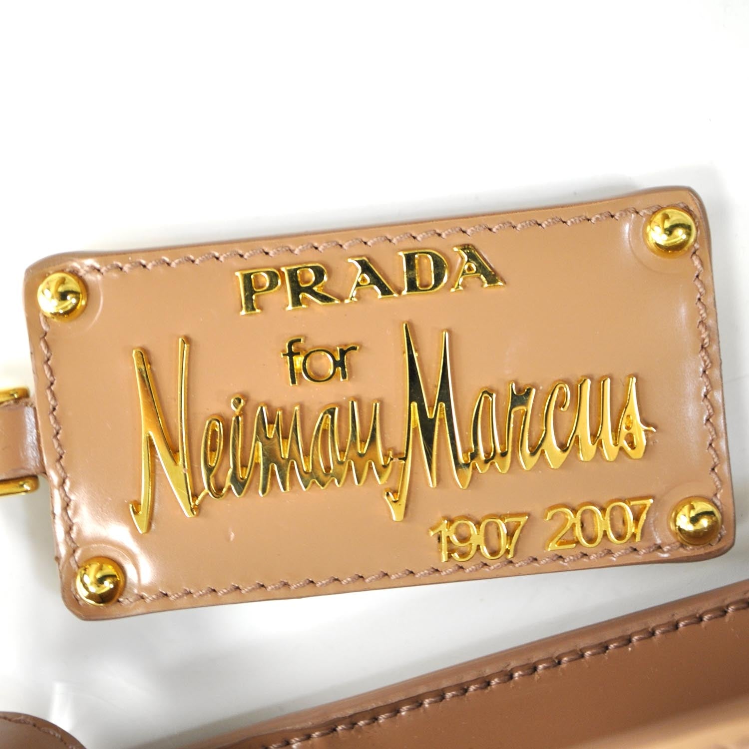 Prada Spazzolato Leather NM Pochette Nudo 7 of 11