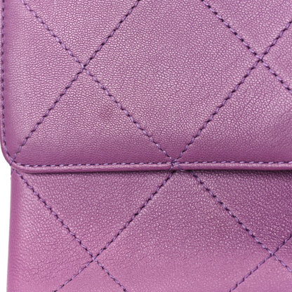 Chanel Lambskin Sleek And Chic Flap Purple 11 of 12