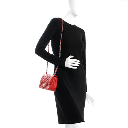 Chanel Caviar Quilted Mini Square Flap Dark Red 2 of 8