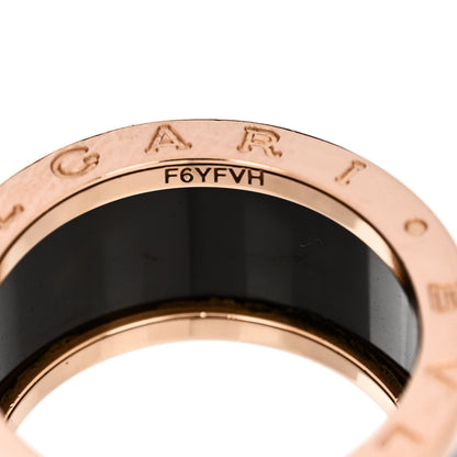 Bulgari 18K Rose Gold Black Ceramic B.Zero1 Four-Band Ring 57 8 4 of 5