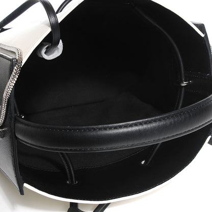 3.1 Phillip Lim 3.1 Smooth Calfskin Bi-Color Small Soleil Bucket Bag Off White Black 5 of 10
