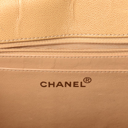 Chanel Caviar Stitched Jumbo Single Flap Beige 6 of 20