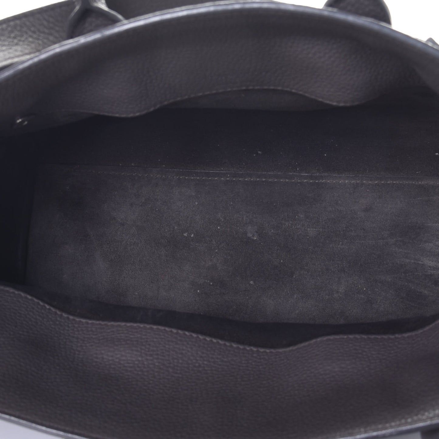 Grained Calfskin Baby Sac De Jour Souple Coal