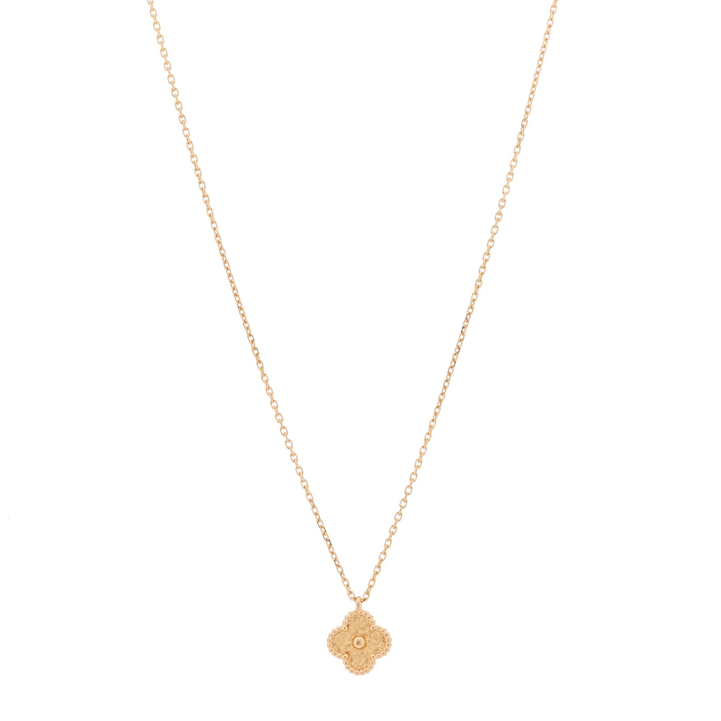 18K Rose Gold Sweet Alhambra Pendant Necklace