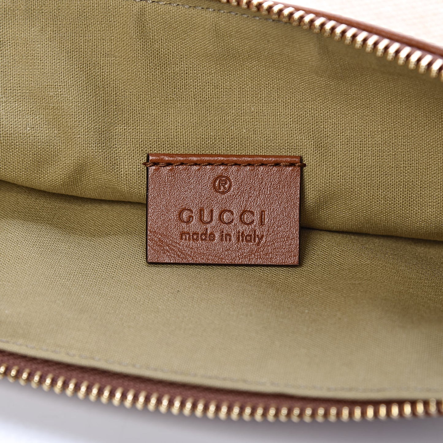 Vintage Canvas Web Pouch Sand Cuir
