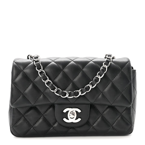 Lambskin Quilted Mini Rectangular Flap