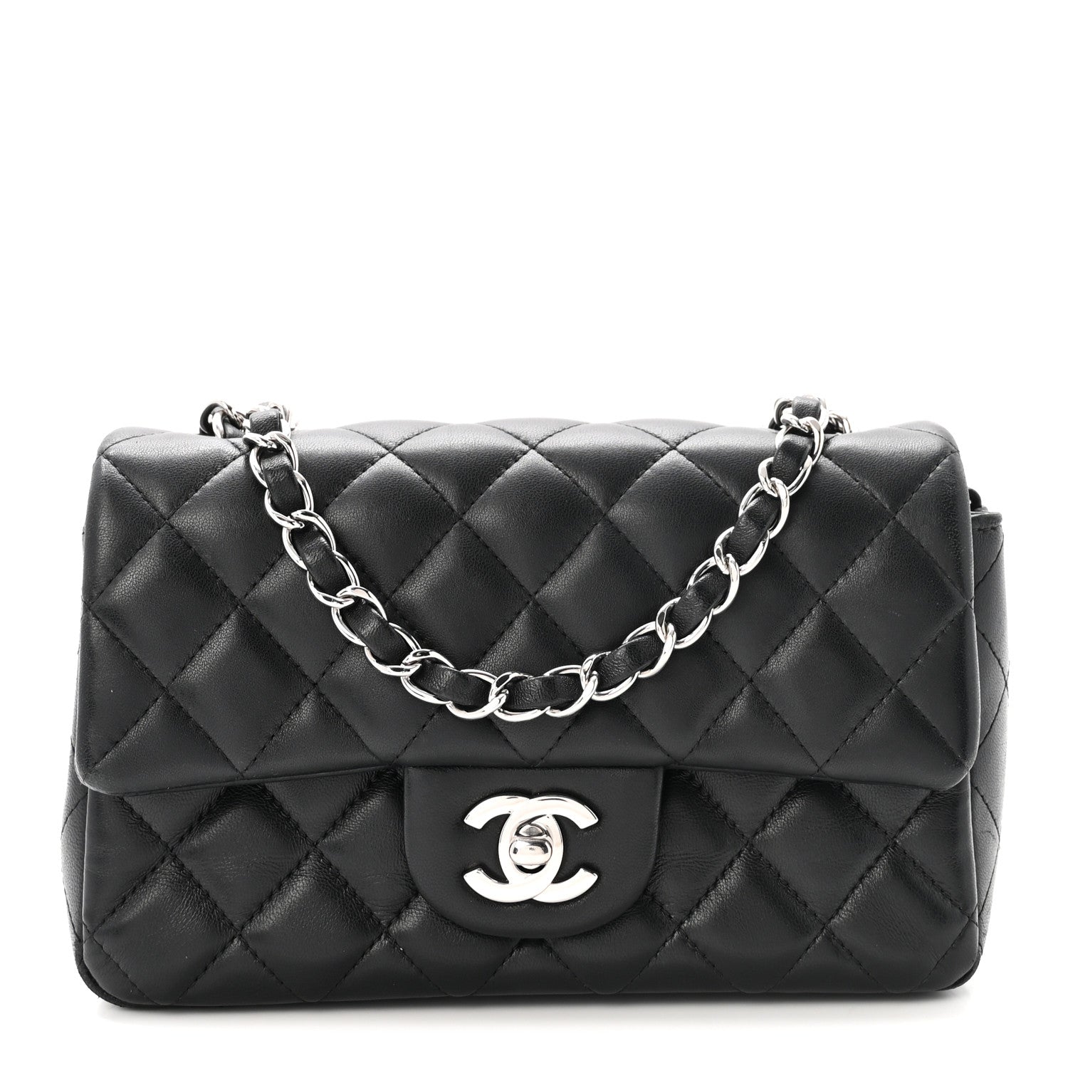 Chanel Lambskin Quilted Mini Rectangular Flap 1 of 10