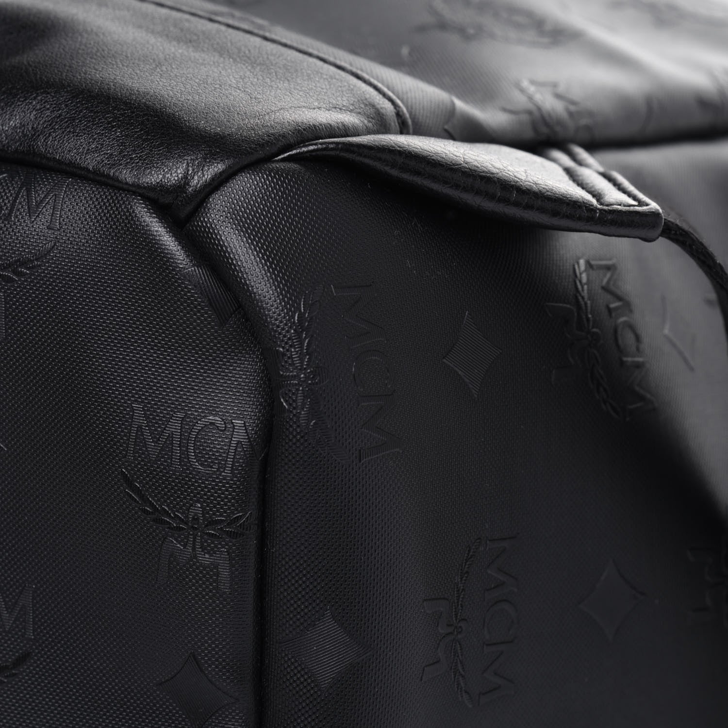 MCM Calfskin Medium Studded Backpack Black 16 of 18