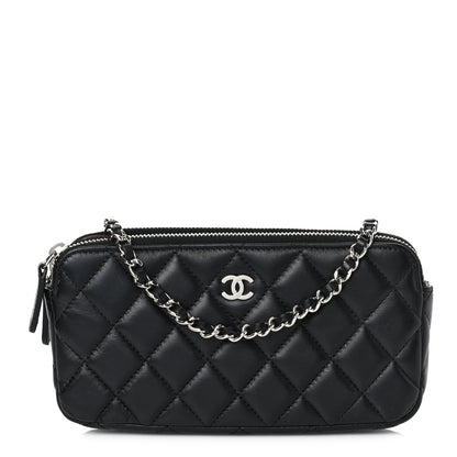 Chanel Lambskin Quilted Small Clutch With Chain Black 1 of 11