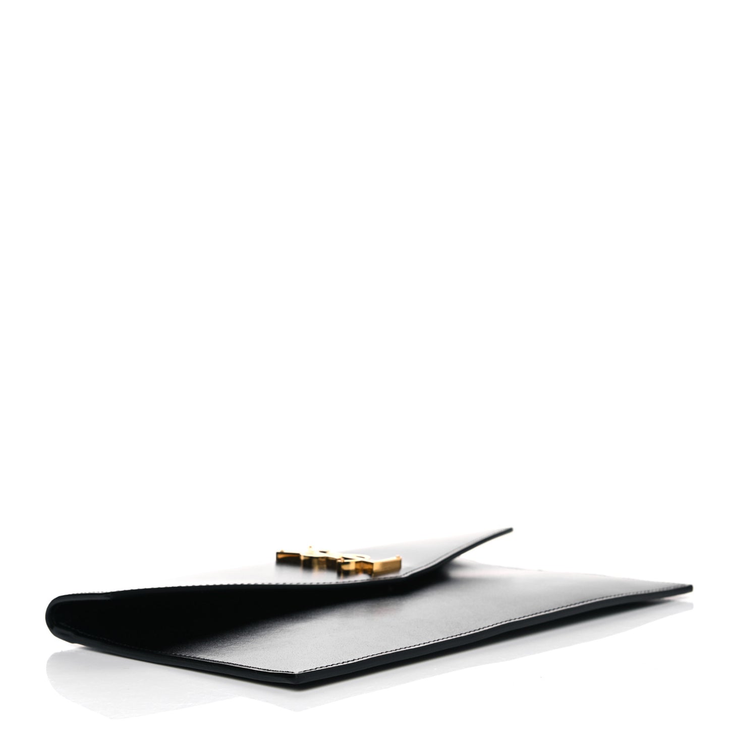 Smooth Shiny Calfskin Monogram Uptown Pouch Black