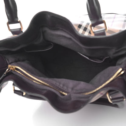 Burberry Haymarket Check Medium Golderton Tote Chocolate 5 of 9