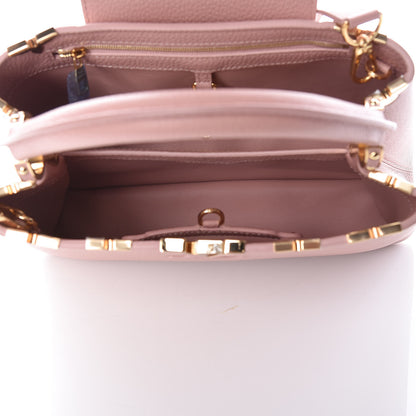 Louis Vuitton Taurillon Embellished Capucines PM Magnolia 5 of 10