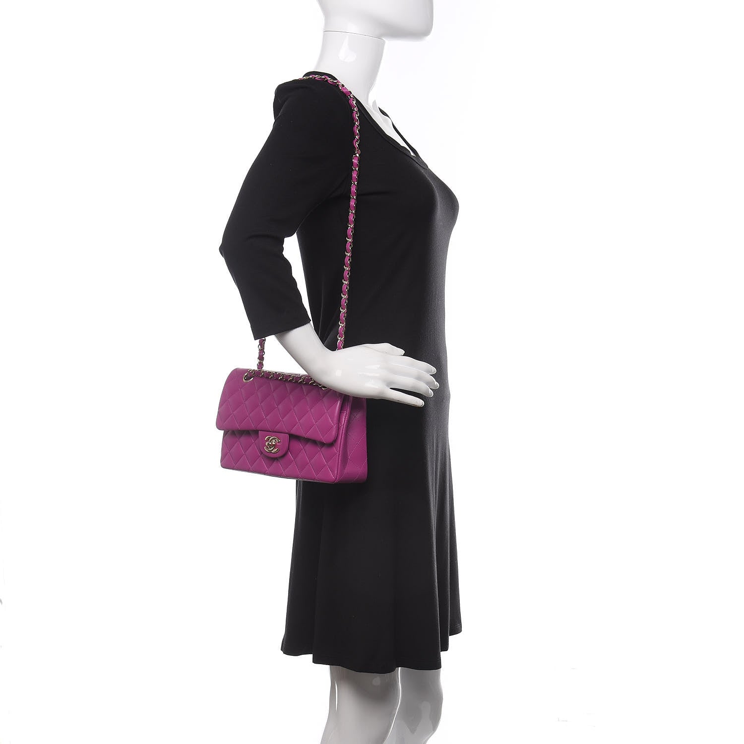 Chanel Lambskin Quilted Small Double Flap Purple 2 of 11
