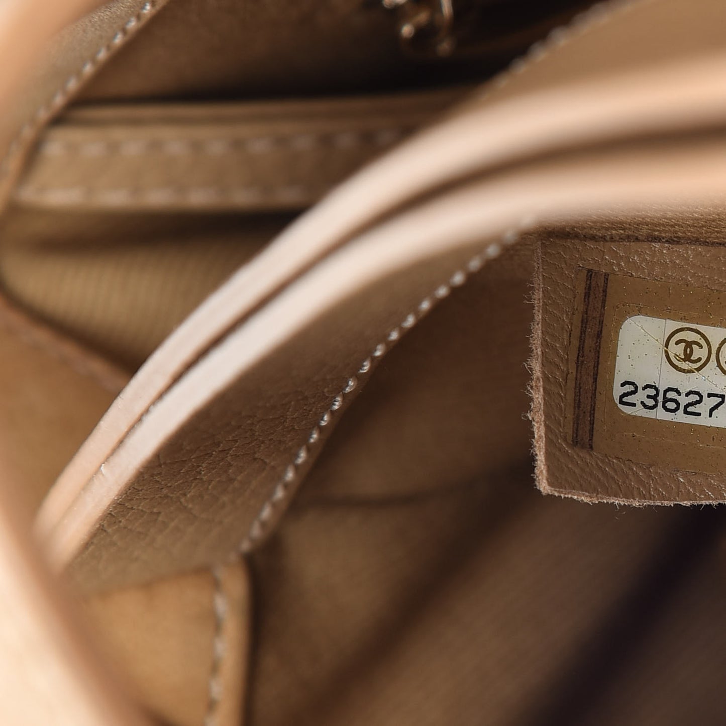 Nubuck Grained Calfskin Mini Neo Executive Shopper Tote Beige
