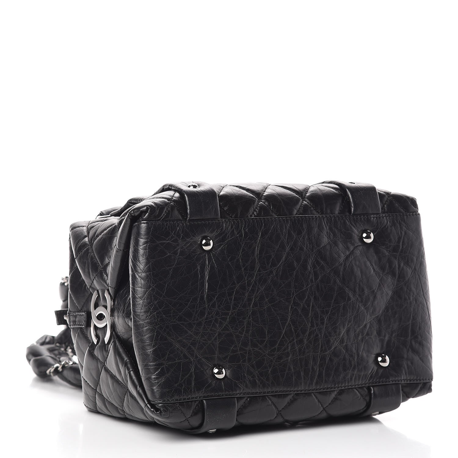 Chanel Distressed Lambskin Small Lady Braid Tote Black 4 of 10
