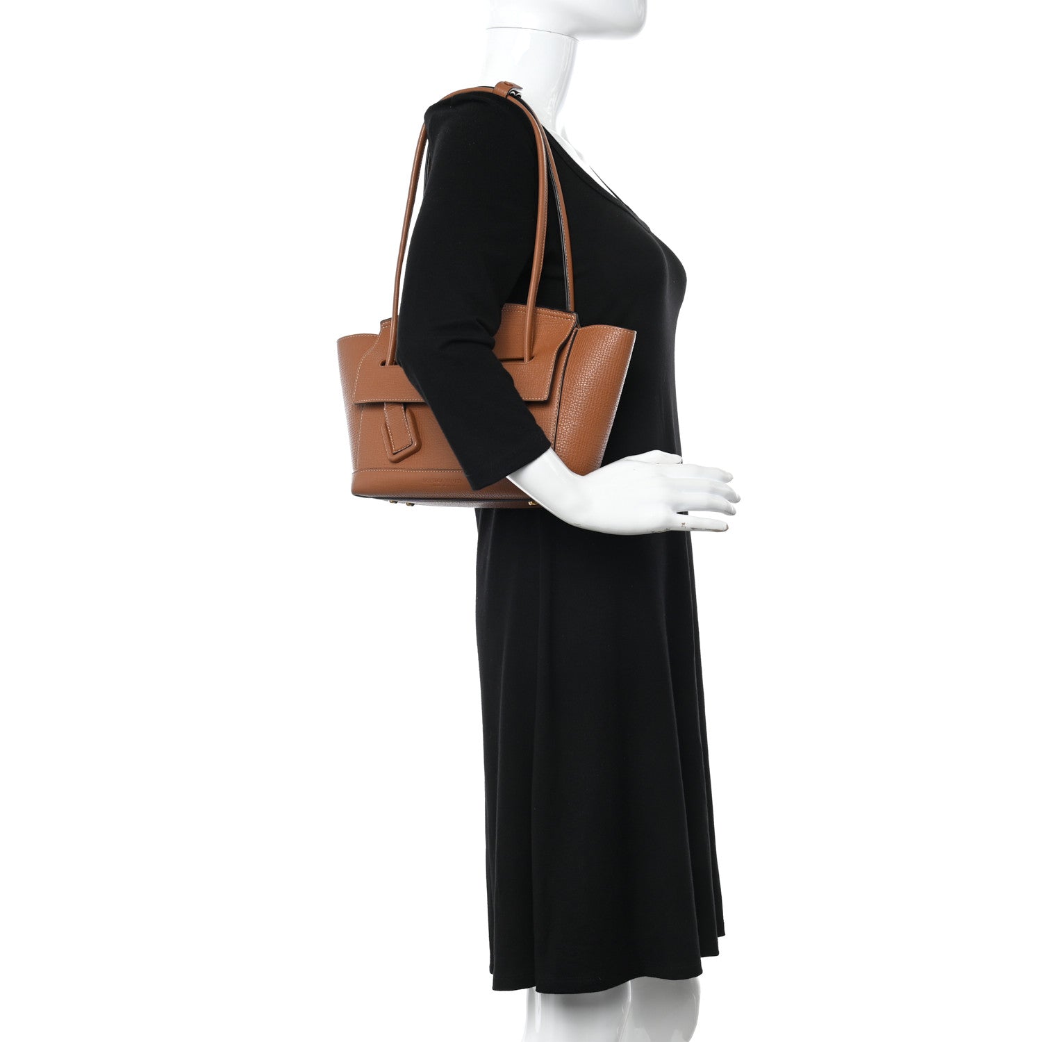 Bottega Veneta Grainy Calfskin Small Arco Wood 2 of 12