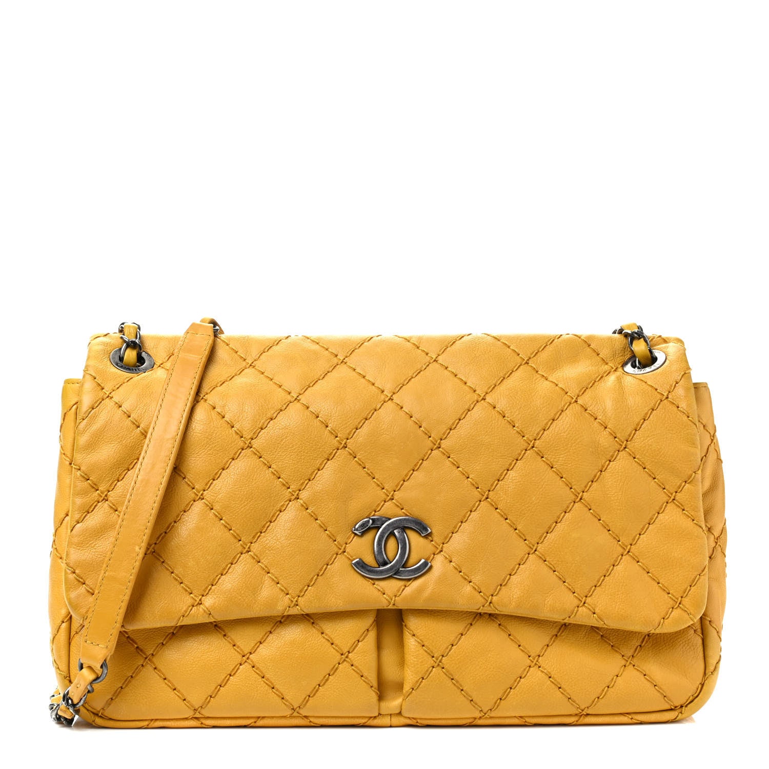 Chanel Calfskin Ultimate Stitch Flap Yellow 1 of 4