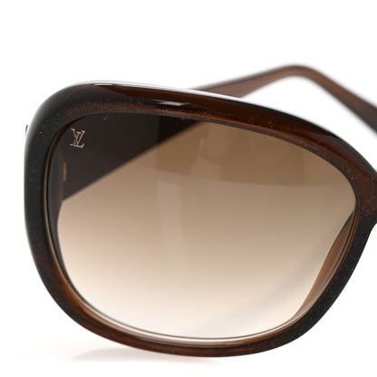 Louis Vuitton Acetate Obsession GM Sunglasses Z0459W Brown Glitter 8 of 9