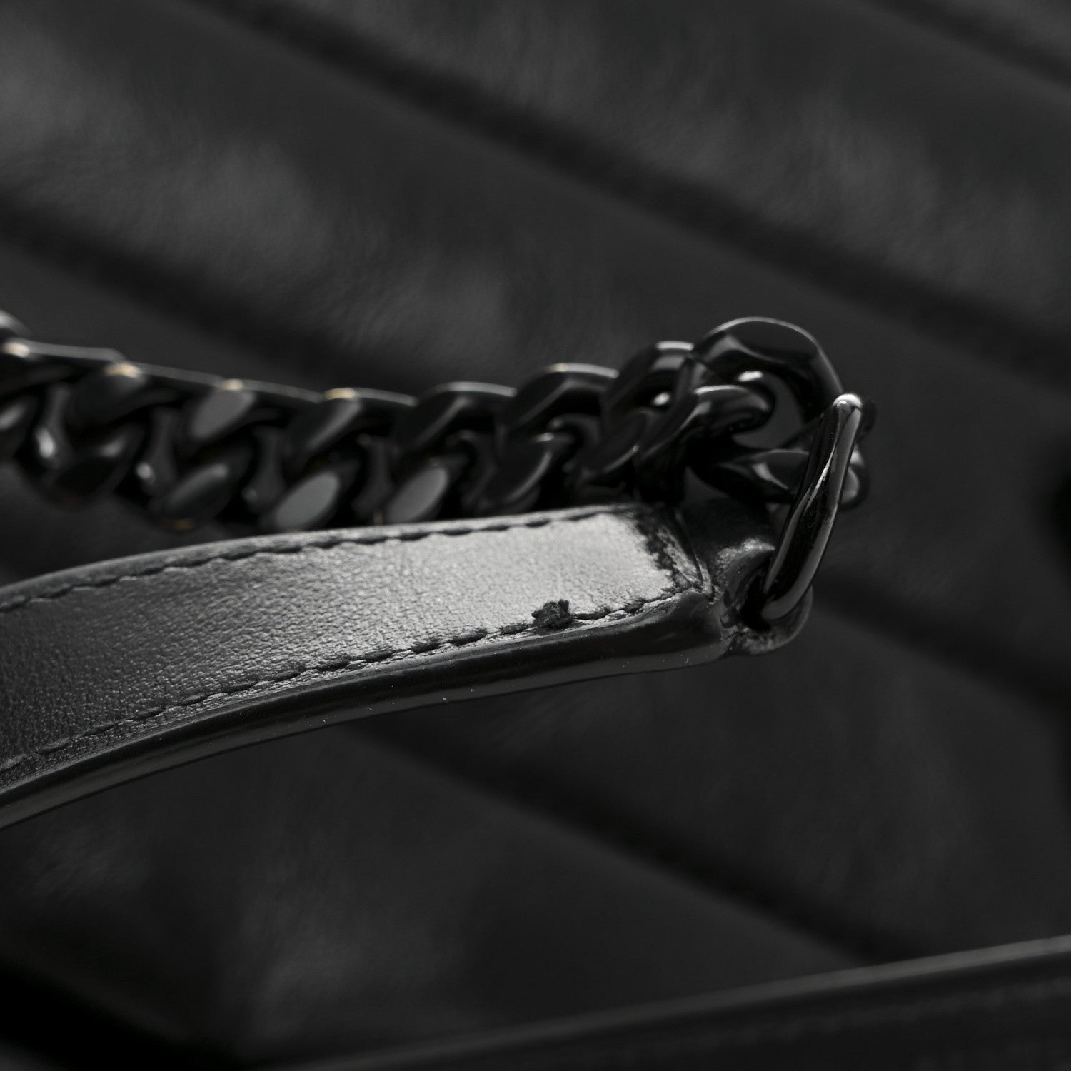 Saint Laurent Calfskin Y Quilted Monogram Monochrome Large Loulou Chain Satchel Black 14 of 14