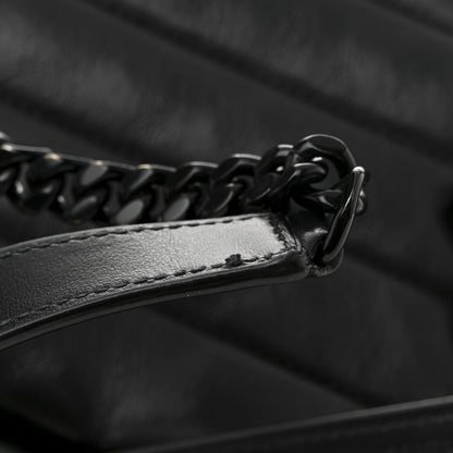 Saint Laurent Calfskin Y Quilted Monogram Monochrome Large Loulou Chain Satchel Black 14 of 14