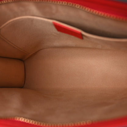 Gucci GG Supreme Monogram Apple Large Cosmetic Case Beige Multicolor Lobster Red 5 of 9