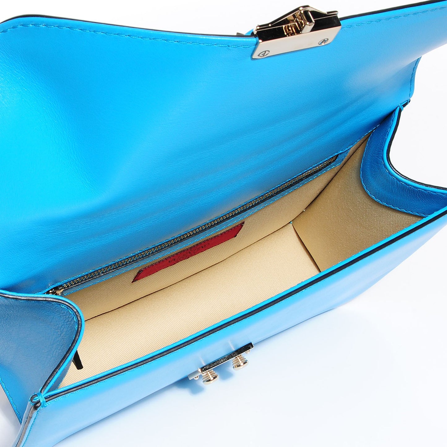 Vitello Medium Glam Lock Rockstud Flap Parrot