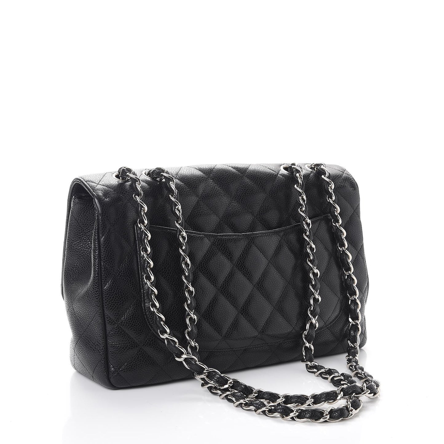 Caviar Quilted Jumbo Single Flap Black