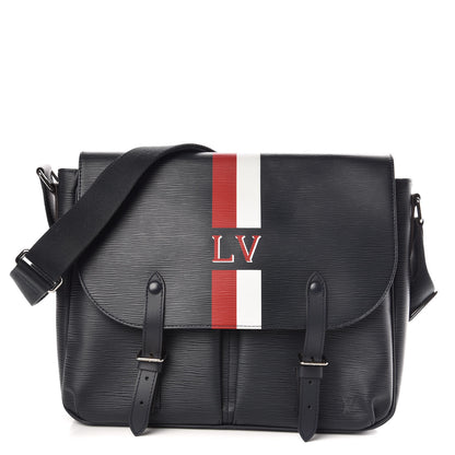 Louis Vuitton Epi Christopher Messenger Navy Stripes 1 of 9