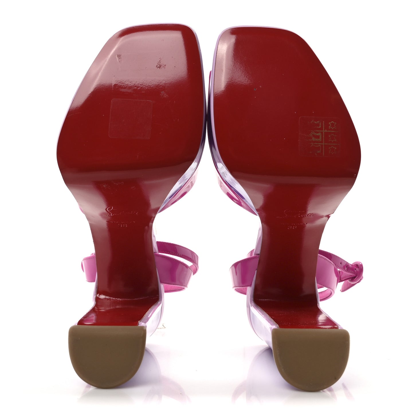 Patent Amali Alta 130 Platform Sandals 38 Version Multicolor