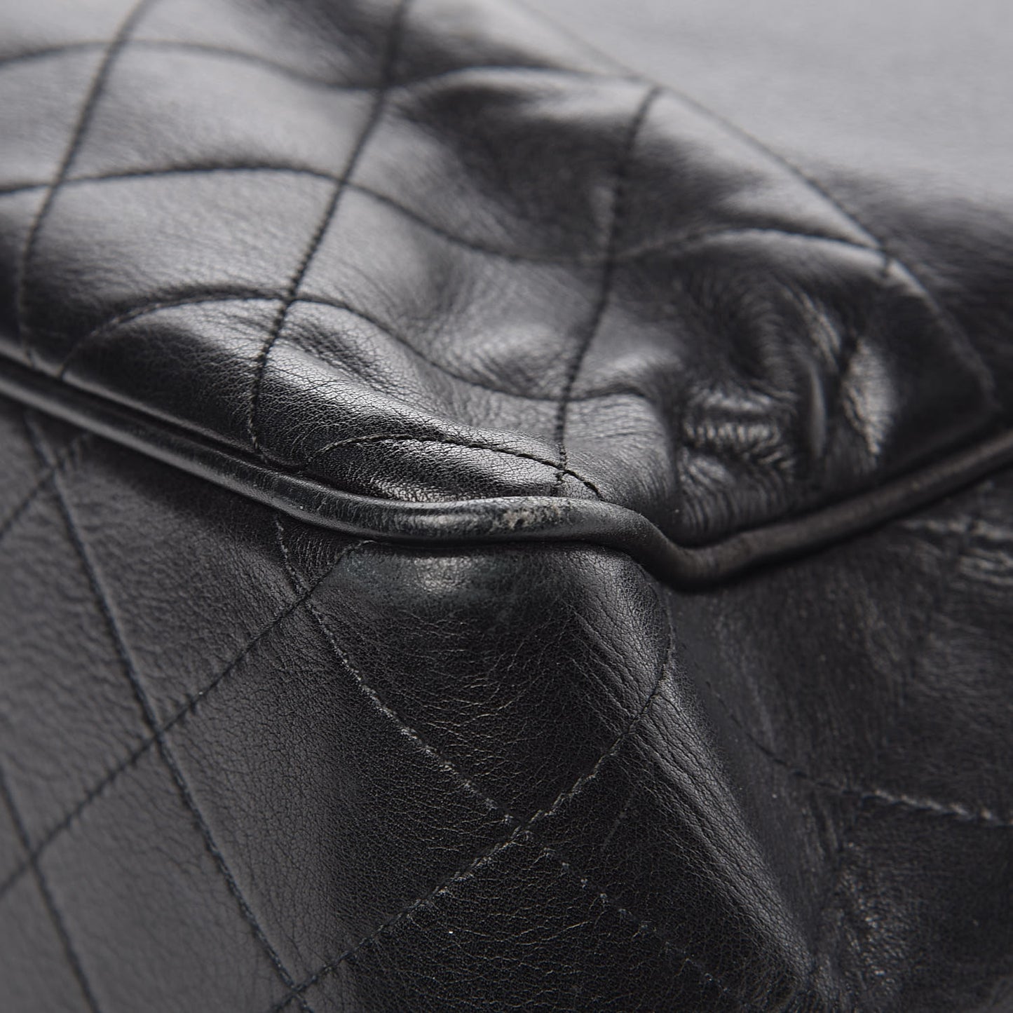 Lambskin Quilted Tote Black