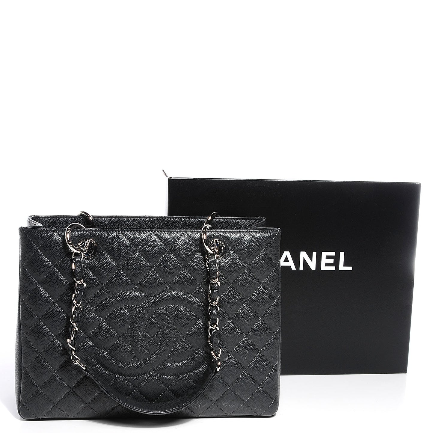 Caviar Grand Shopping Tote GST Dark Grey