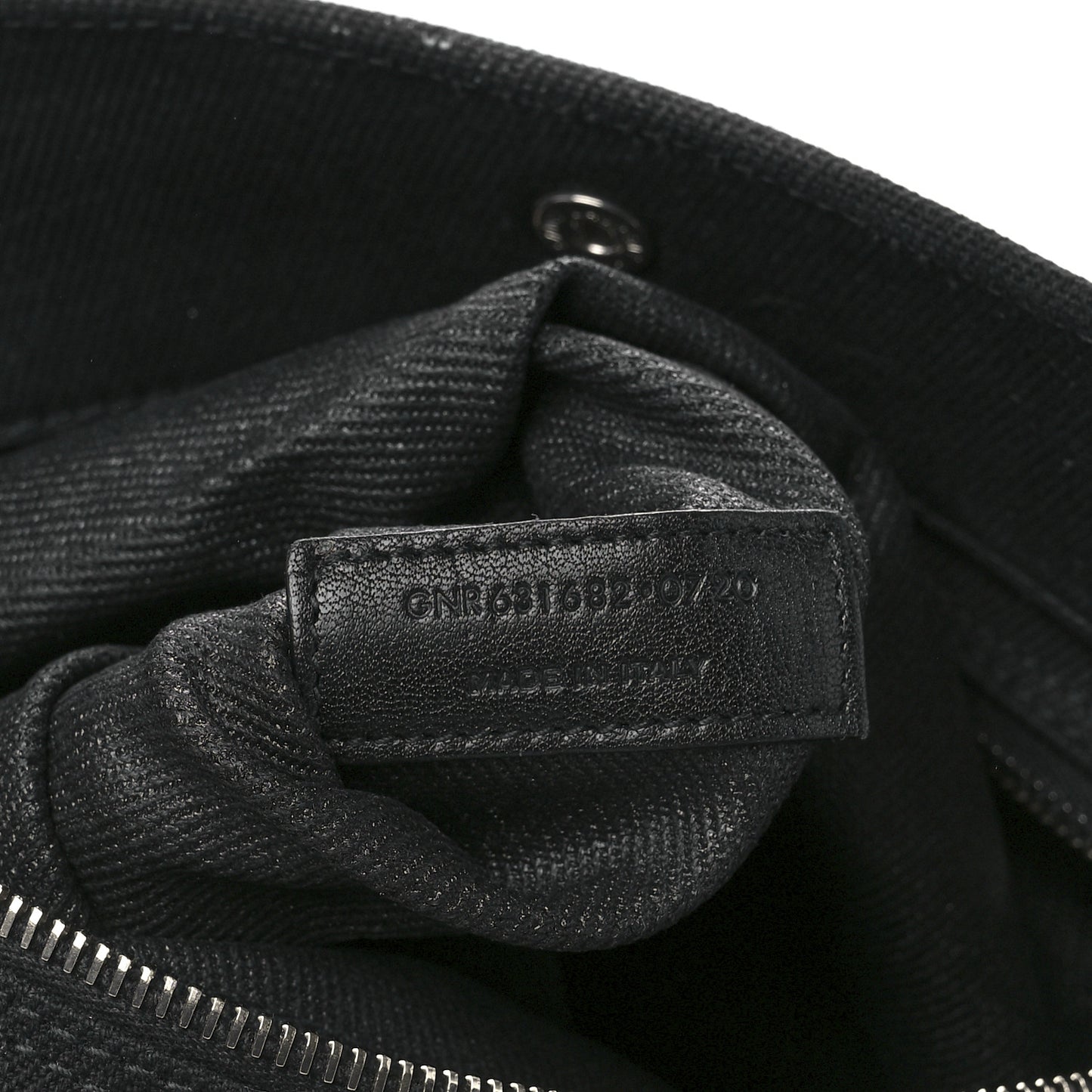 Linen Calfskin Rive Gauche North South Tote Black