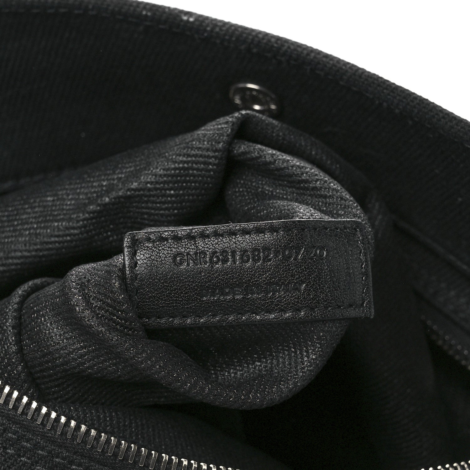 Saint Laurent Linen Calfskin Rive Gauche North South Tote Black 7 of 11