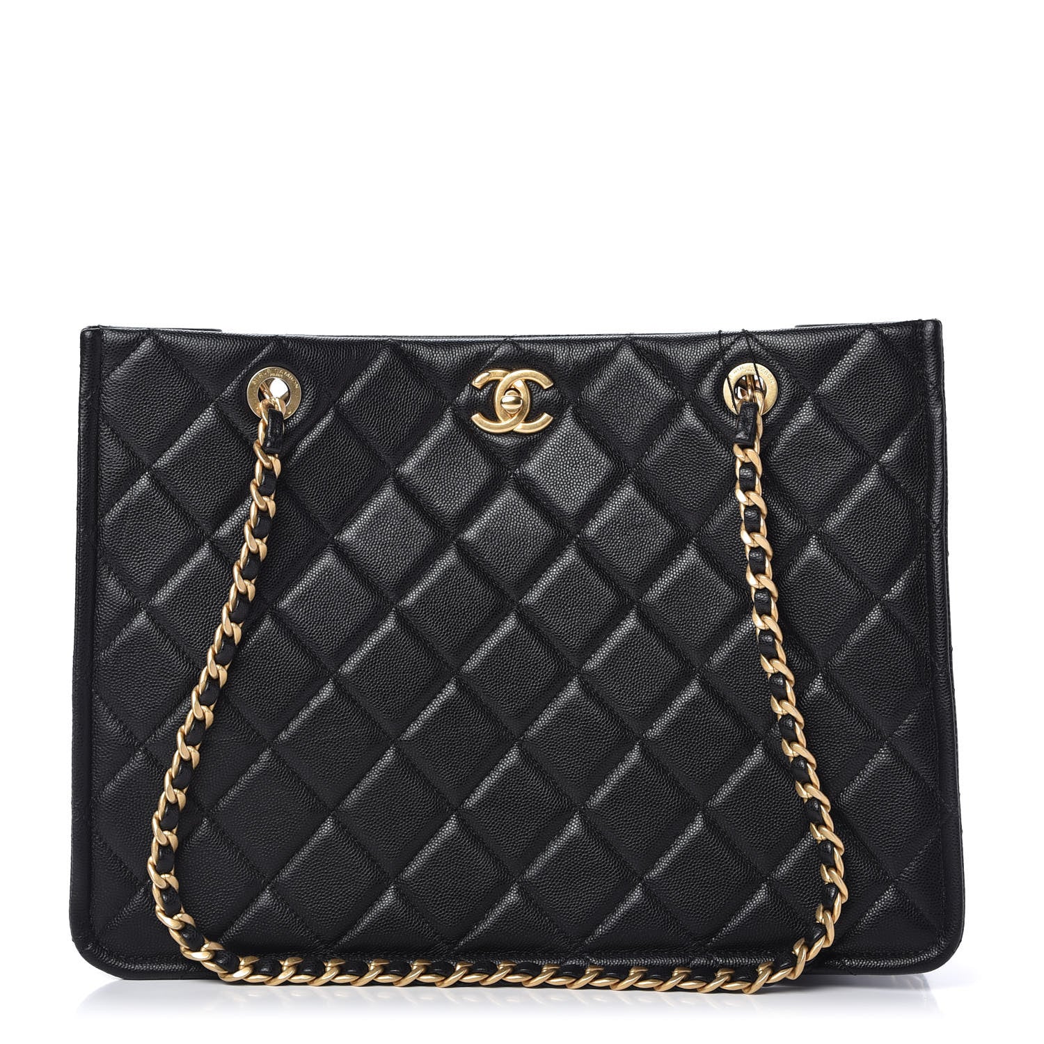 Chanel Caviar Quilted Sweet Classic Shopping Tote Black 1 of 10