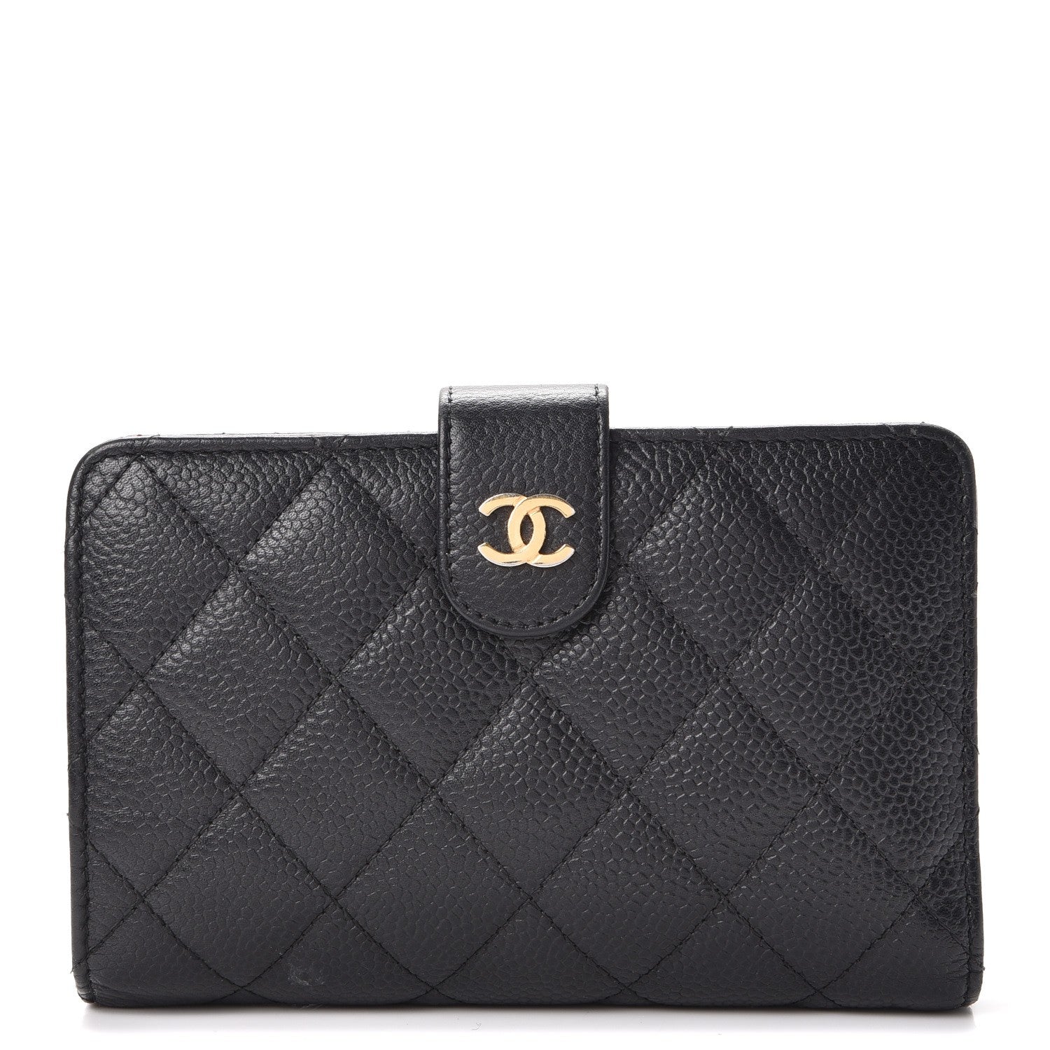 Chanel Caviar Quilted Zipped Pocket Wallet Black 1 of 14