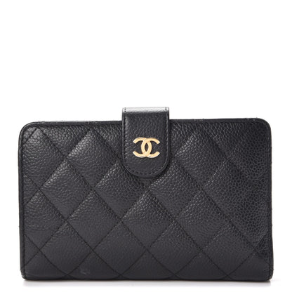 Chanel Caviar Quilted Zipped Pocket Wallet Black 1 of 14