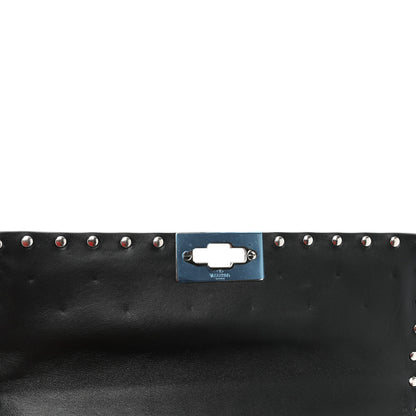 Valentino Garavani Metallic Nappa Medium Rockstud Spike Shoulder Bag Silver 10 of 10