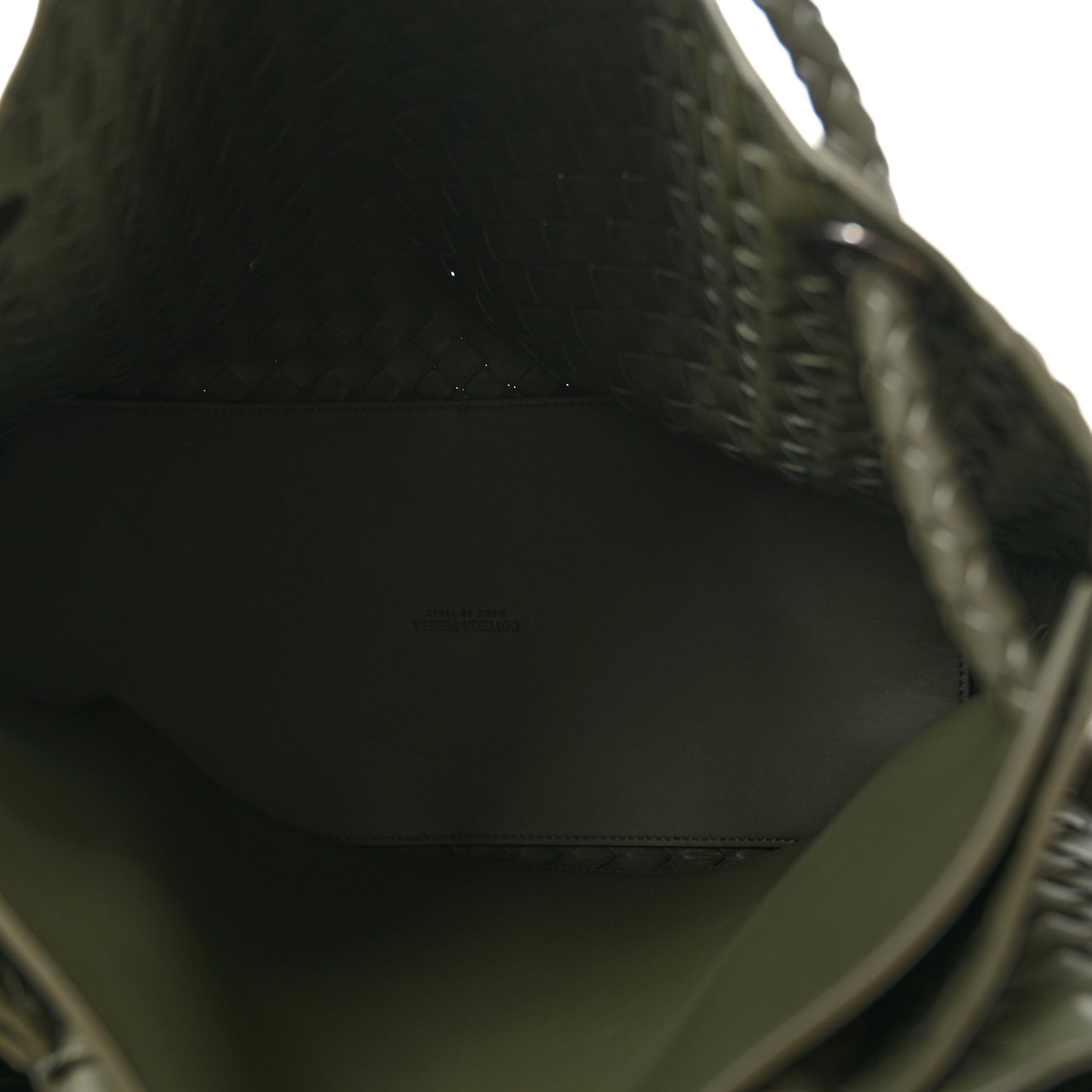 Nappa Intrecciato Large Andiamo Shoulder Bag  Aloe