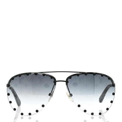 Louis Vuitton Monogram The Party Aviator Sunglasses Z0971U Black 2 of 8