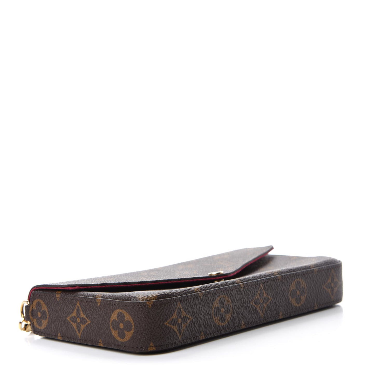 Monogram Pochette Felicie Chain Wallet Fuchsia