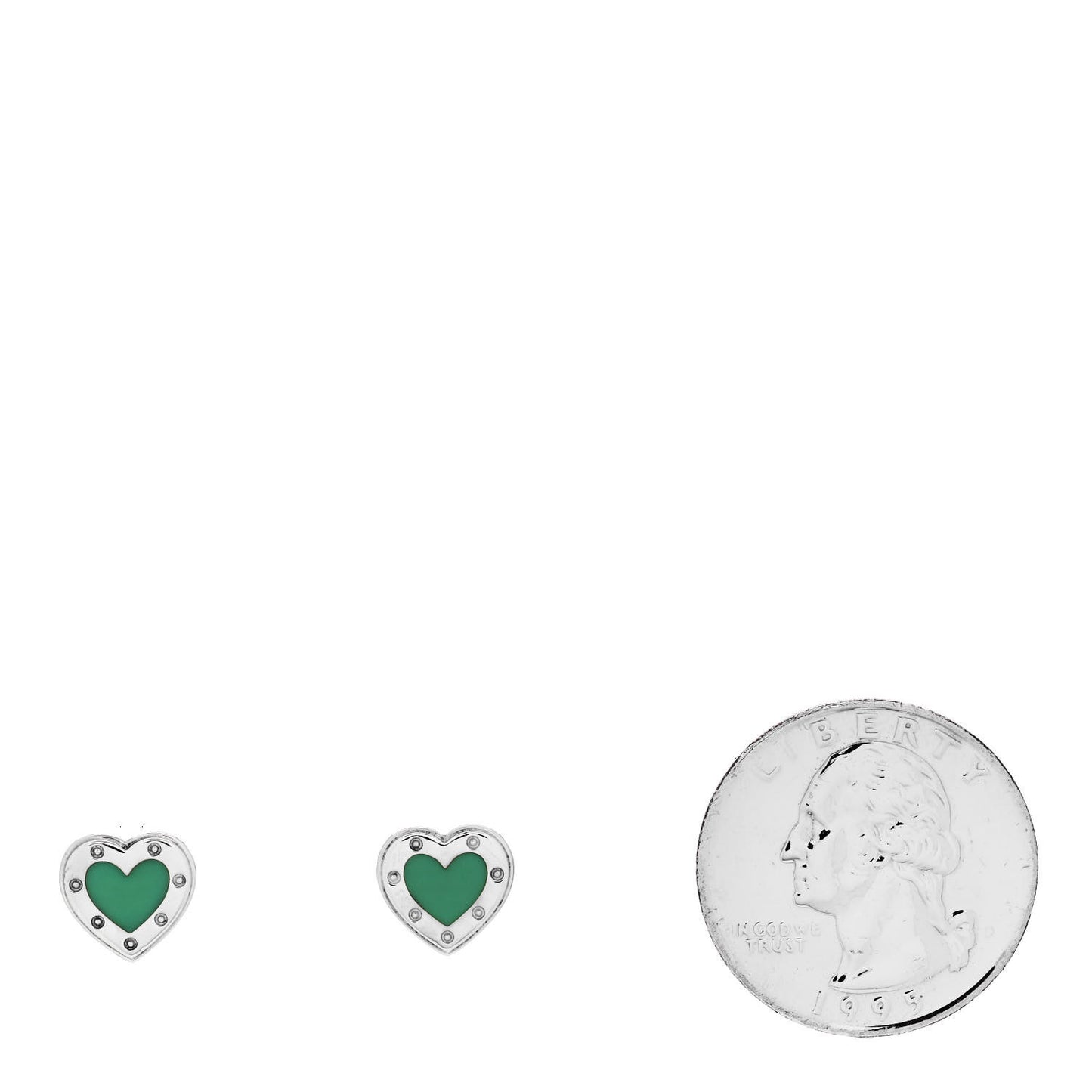 Sterling Silver Enamel Mini Return to Tiffany Love Heart Earrings Blue