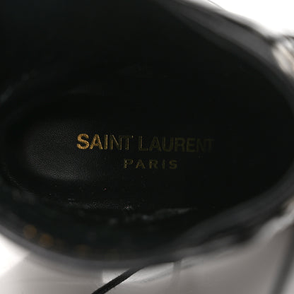 Saint Laurent Shiny Calfskin Fetish Lace Up Ankle Boots 36.5 Black 7 of 9
