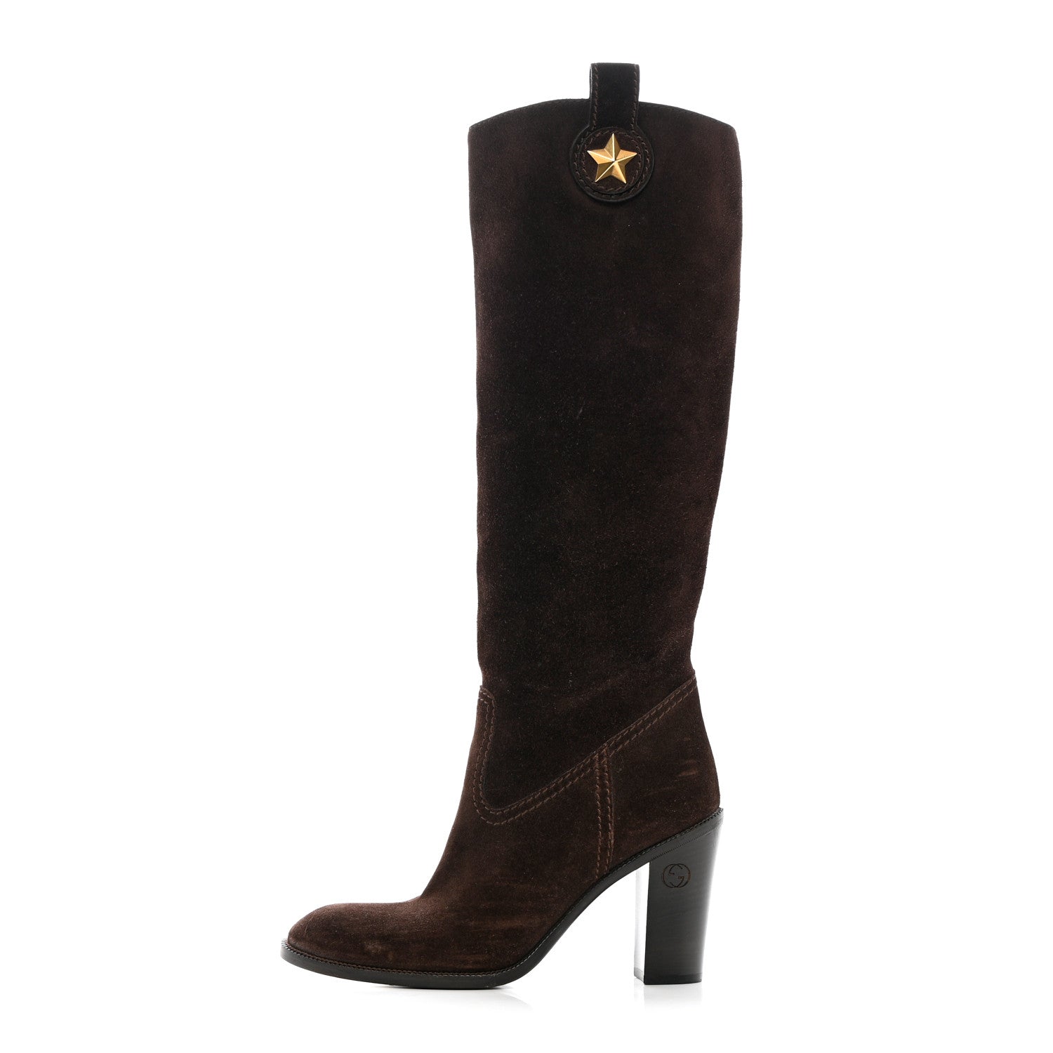 Gucci Suede Knee High Boots 36.5 Brown 1 of 20